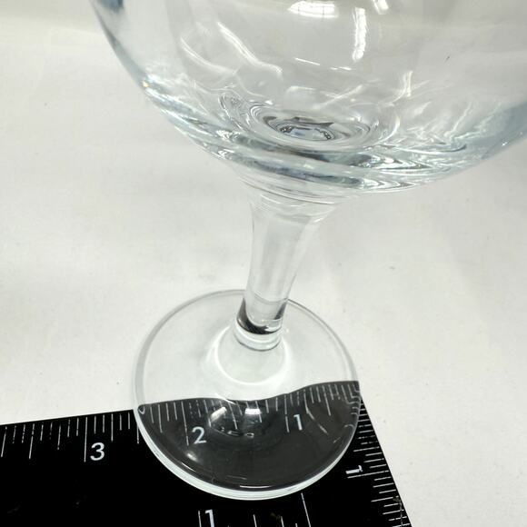 Pasabahce Circle Turkey Gold Rim Goblet Glasses Set of 2 Art of Glass 6.25” - Picture 7 of 7